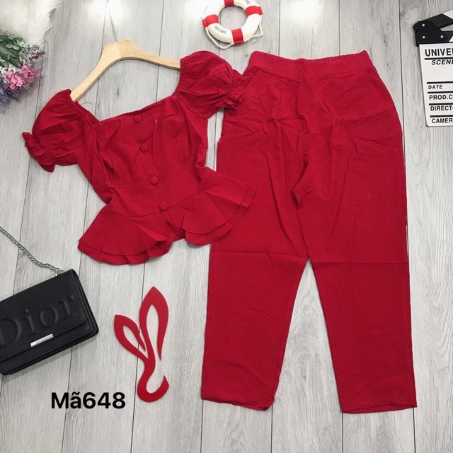 [HCM]Sét Peplum Nút #Bigsize 60=>90KG
