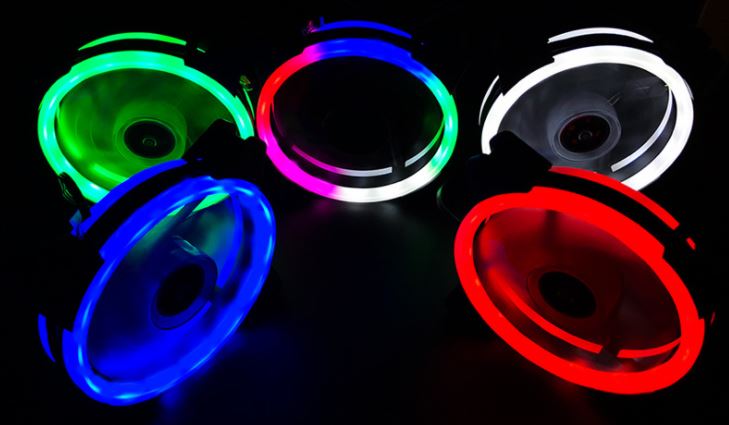 Fan case PC-Led RGB-12cm-3pin.