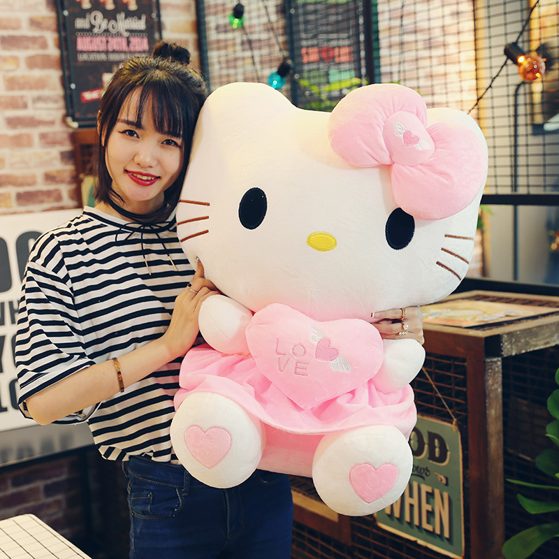 Gấu bông mèo hello kitty mặc váy ôm tim dễ thương siêu cưng (25cm---40cm) hàng xịn cao cấp