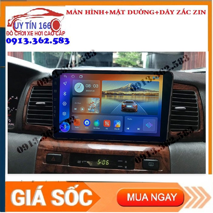 [Hỗ Trợ Lắp Đặt] Màn hình android OLEDPRO WIFI RAM 2G ROM 32G kết nối wifi xe TOYOTA ALTIS 2003,2004,2005,2006,2007, có TIẾNG VIỆT, xem bản đồ chỉ đường, xem camera lùi tiện ích, chất lượng tốt, giá rẻ, Bảo hành uy tín
