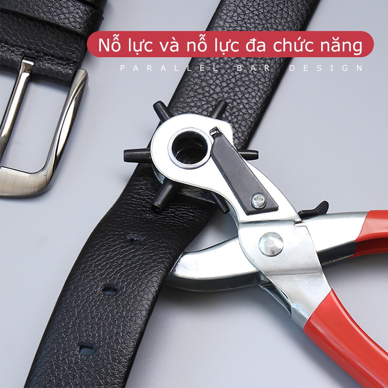 Pliers to punch holes - Pliers to punch a hole in a belt, a cheap, quality 6 size belt hole puncher, a belt hole puncher, a quick and easy to use leather strap