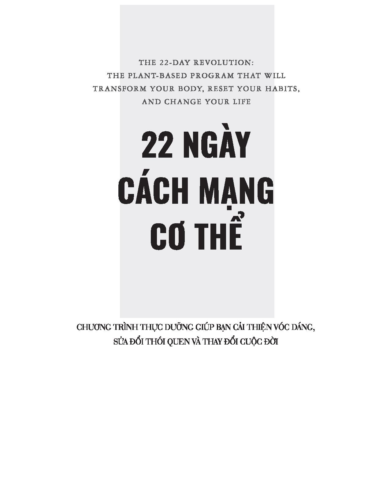 Fahasa - 22 Ngày Cách Mạng Cơ Thể