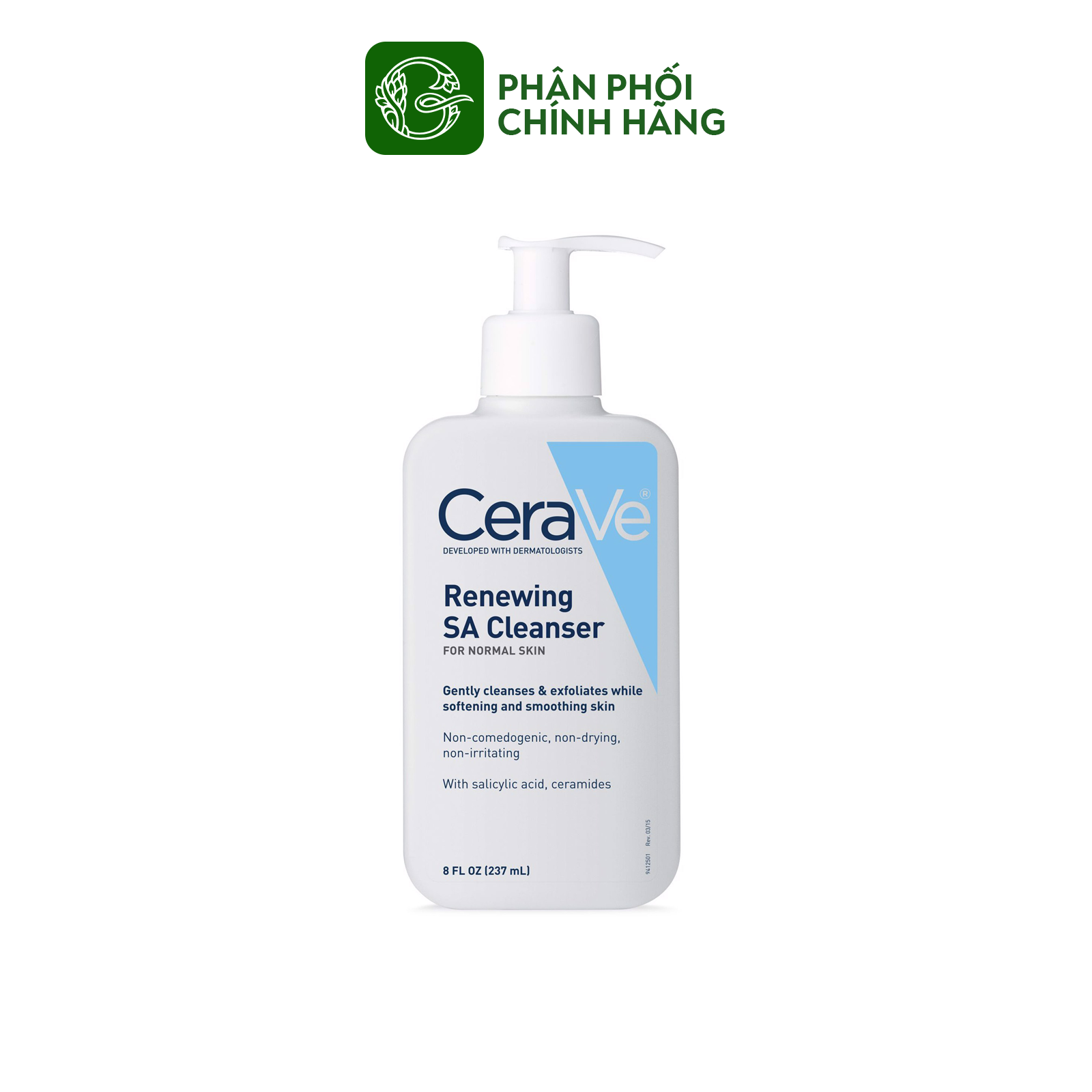 Sữa rửa mặt làm sạch, kiềm dầu, ngừa mụn và nhẹ dịu da CeraVe Renewing SA Cleanser 237ml