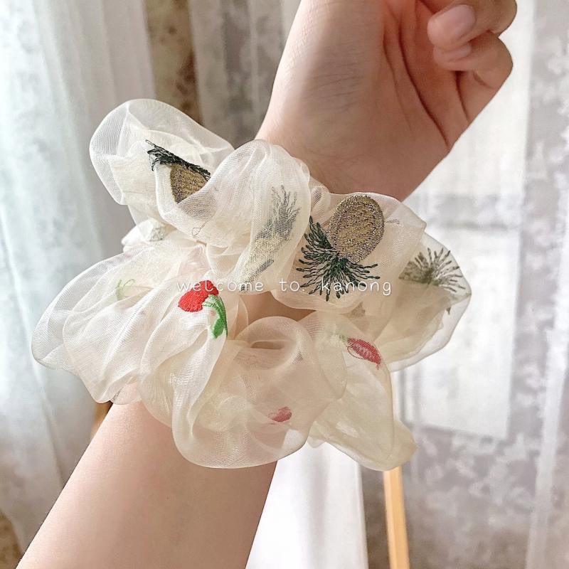 Cột tóc scrunchies - Cột tóc vải nhiều màu