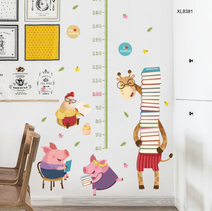 [HCM]Decal đo chiều cao hươu và heo peppa
