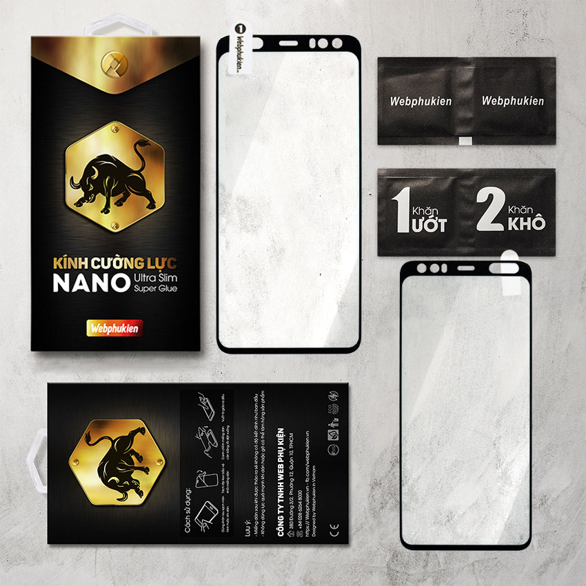 Kính cường lực cho Google Pixel 4 XL Full màn hình hiệu Webphukien (Đen)