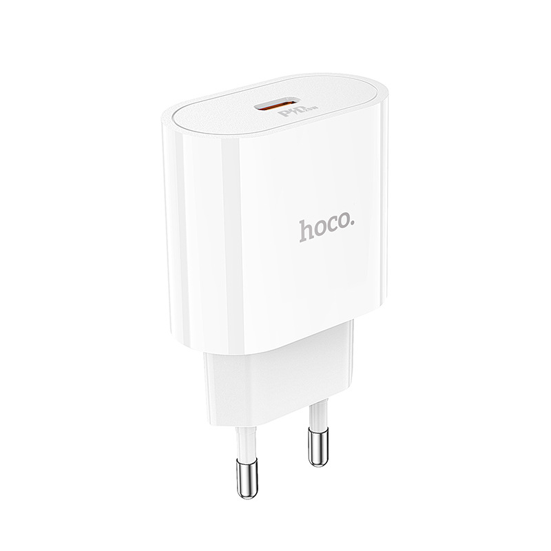 Củ sạc nhanh 20w hoco c94a có 1 cổng type-c pd20w, chân cắm tròn