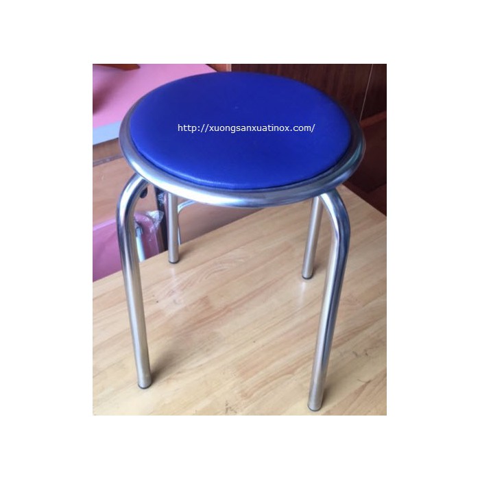 Ghế tròn inox có nệm