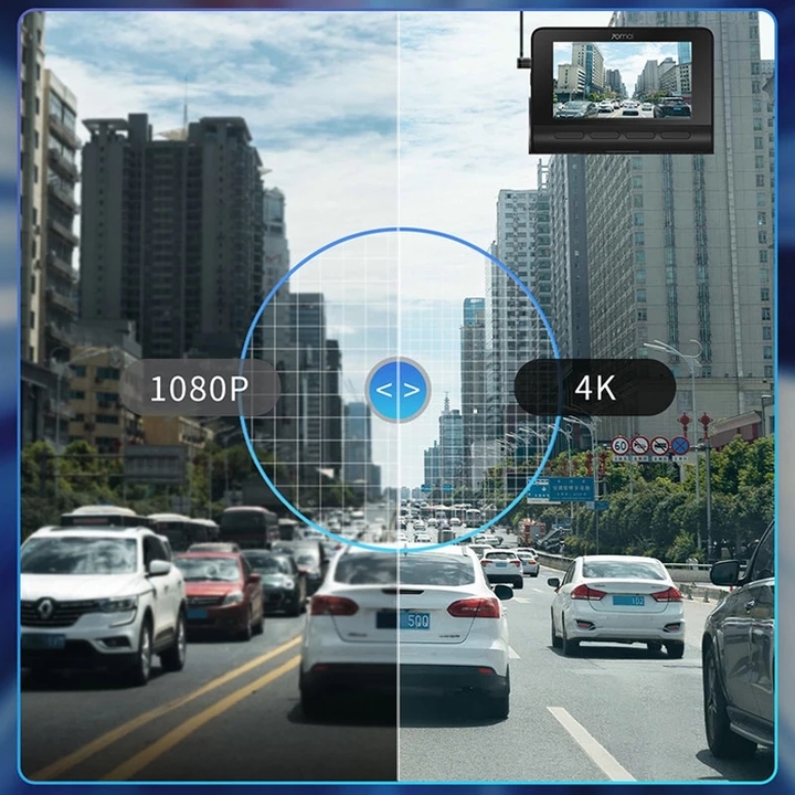Camera hành trình ô tô Xiaomi 70mai. Bản Quốc Tế cao cấp A800SE, 4K, Wifi - Bản Quốc Tế
