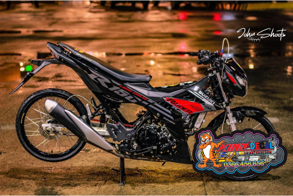 Tem Rời Raider mẫu zin 2023 màu đen đỏ xám trắng
