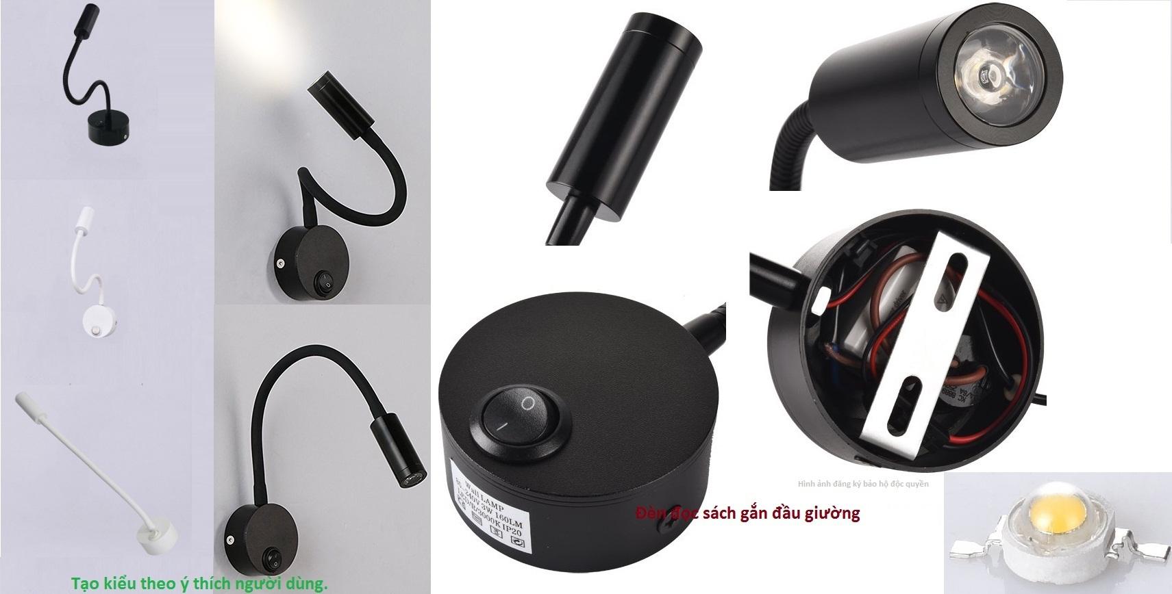 Đèn đọc sách gắn đầu giường RB LIGHTING