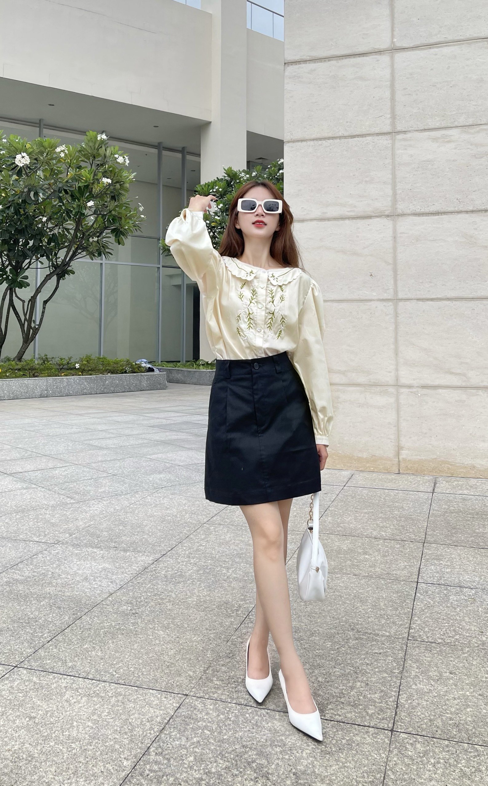 Chân váy kaki mini một ly 2 màu AfterBefore