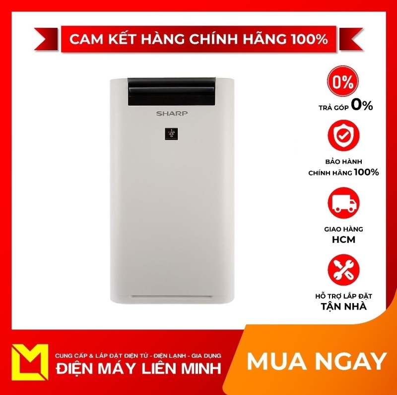 Máy Lọc Không Khí Tạo Ẩm SHARP KC-G40EV-W - Cảm biến bụi bẩn Bụi (Bụi thông thường & PM2.5), Nhiệt độ & Độ ẩm, Ánh sáng , Màng lọc Lọc thô, lọc mùi, HEPA Dòng điện 220~240V/50Hz Độ ồn Cao/Trung Bình/Thấp: 46/41/19 dB