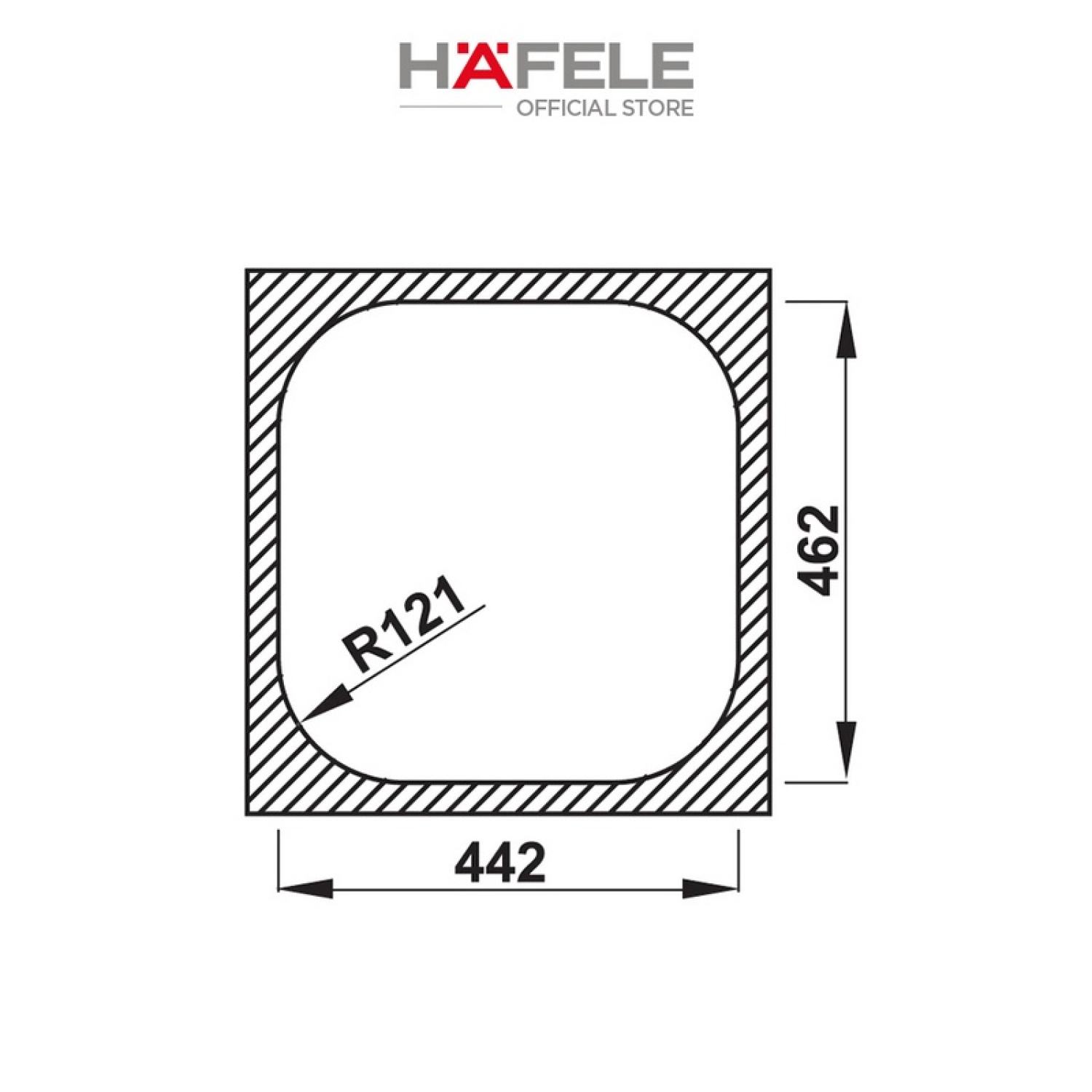 Chậu inox Hafele HS19-SSN1R50 - 567.23.083