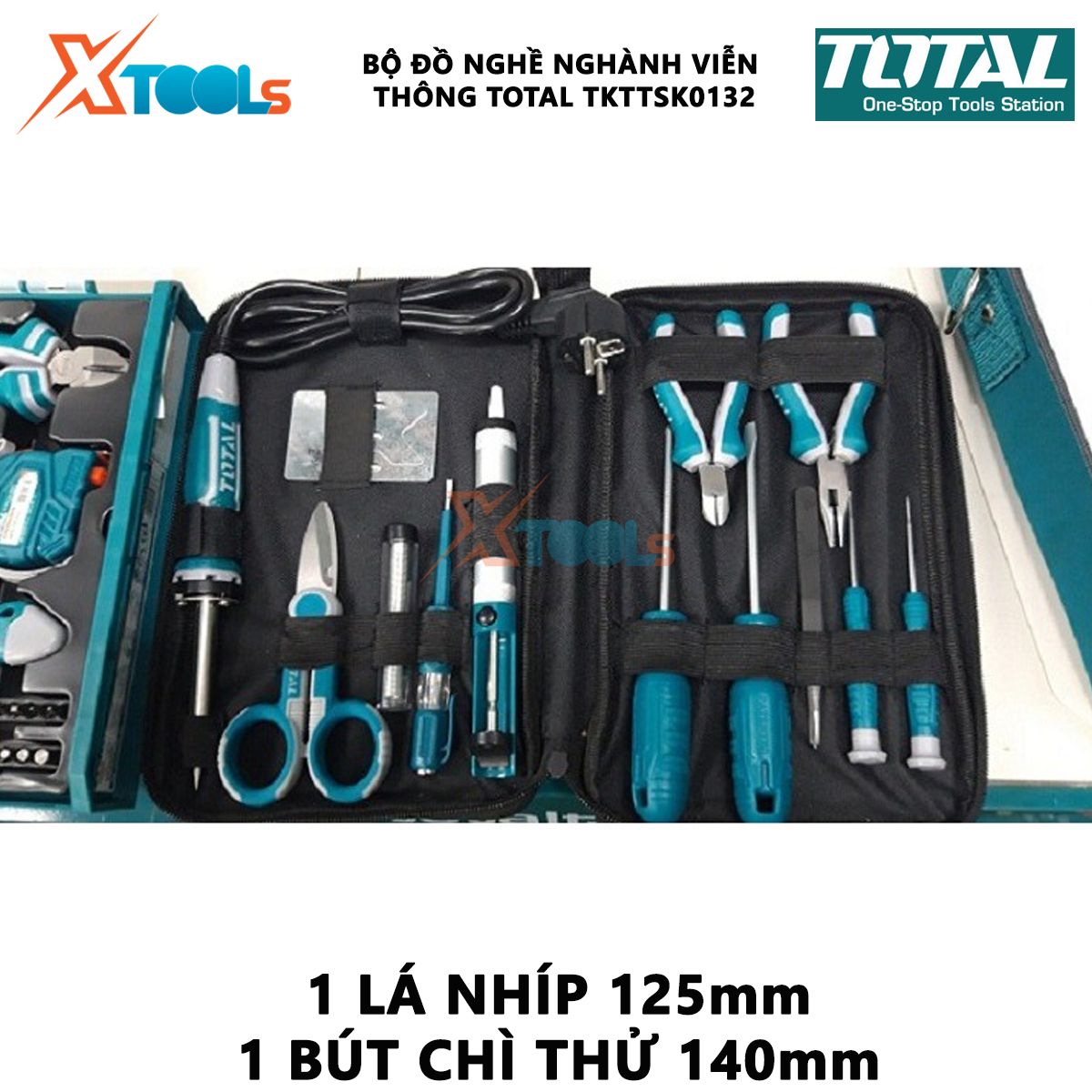 Total tkttsk0132 telemetry tool set 13 PCs | set 13 Telecommunications Tools soldering iron, screwdriver, solder wire, long-needle pliers ..