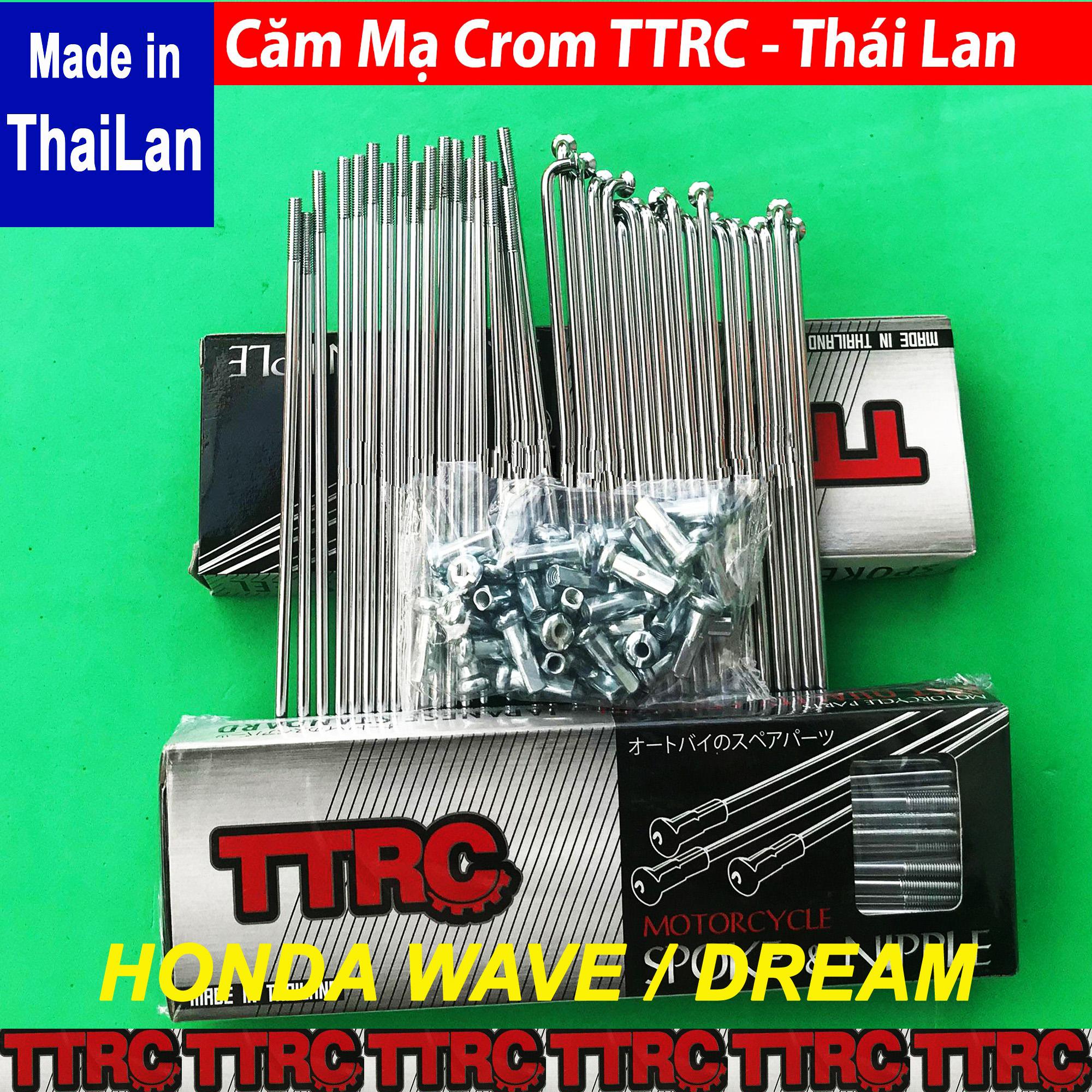 Bộ Căm HONDA WAVE Thắng Đùm - Căm mạ Crom TTRC - Thái Lan