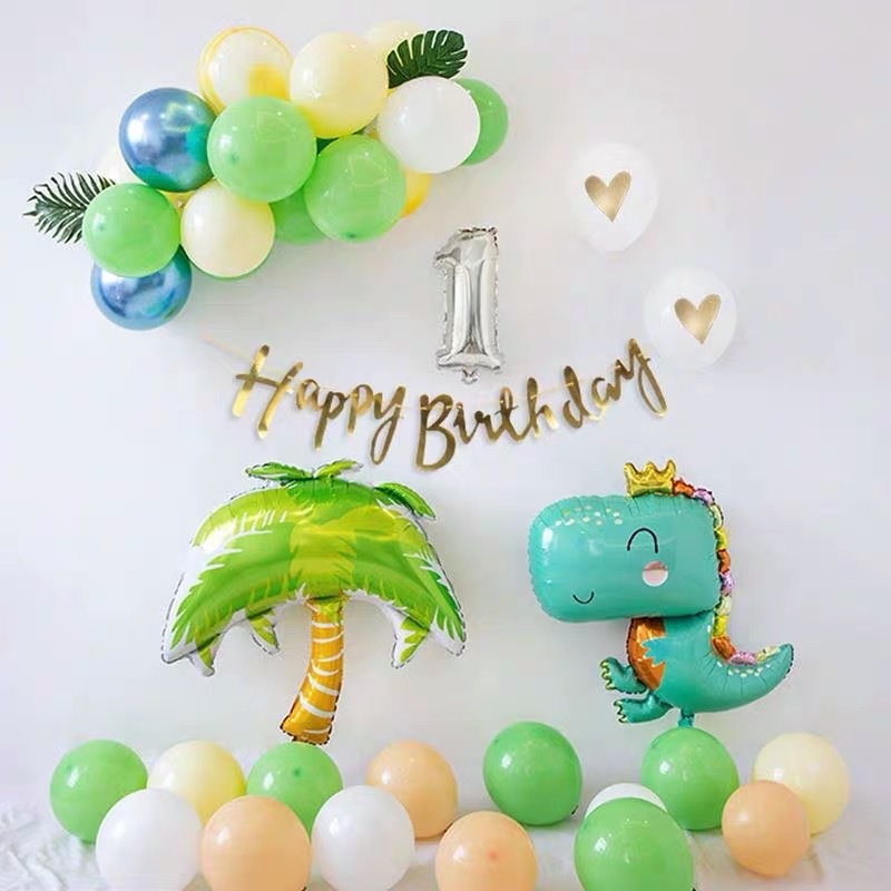 Trang trí sinh nhật , set bóng trang trí sinh nhật chủ đề khủng long