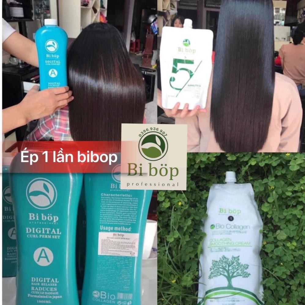 Bibop - Thuốc duỗi tóc Bibop Collagen 1000ml - Ép 1 lần tại nhà cực kỳ hiệu quả Camy shop68 [HÀNG CHÍNH HÃNG]