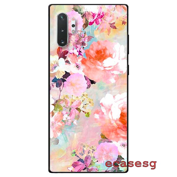 Ốp lưng dành cho samsung galaxy note 8 / note 9 / note 10 / note 10 plus - hoa hồng sơn nước