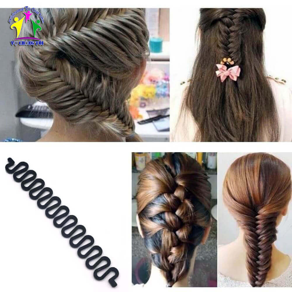 Dụng cụ tết tóc đuôi sam, bộ thắt bính xương cá tại nhà - thương hiệu VỢ CHỒNG TÔI
