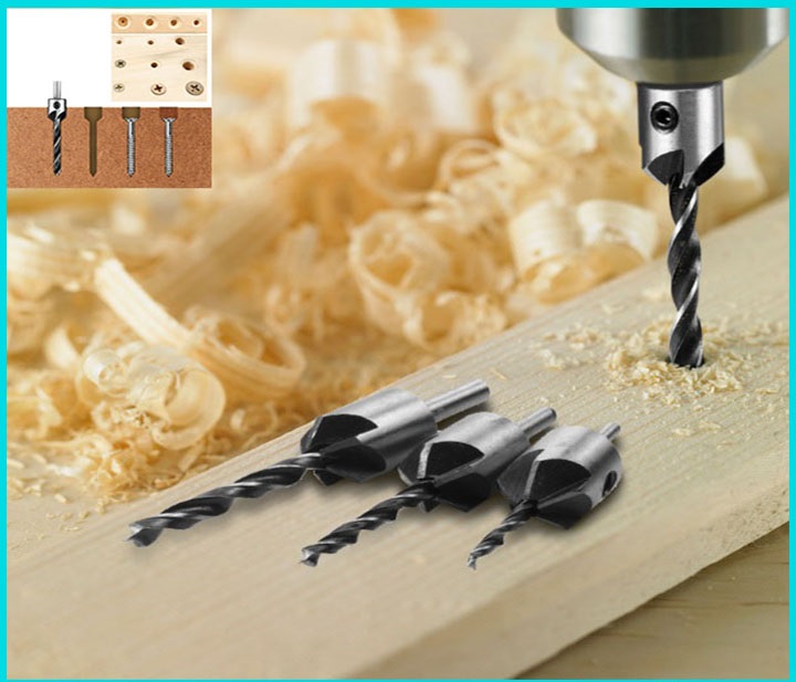 Bộ 7 mũi khoan gỗ doa lỗ vít