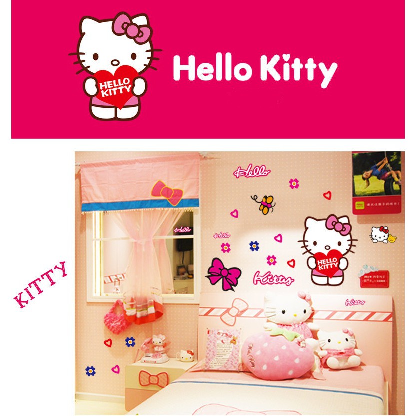 [HCM]Decal Dán Tường Mèo Kitty - Db005