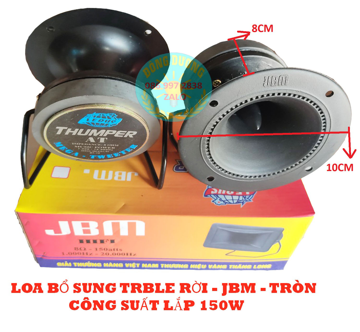BỘ LOA TĂNG TRÉP RỜI JBM TRÒN 10CM - GIÁ 1 ĐÔI - LOA BỔ SUNG TREBLE CHO DÀN ÂM THANH