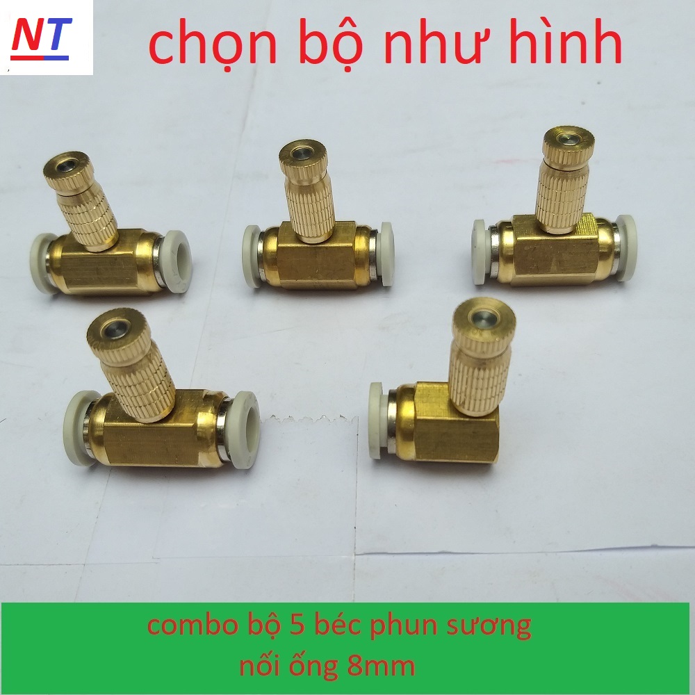 Bộ 5 đế đồng + béc phun sương làm mát
