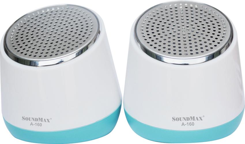 Loa máy tính SOUNDMAX A160 ( Màu trắng phối xanh)