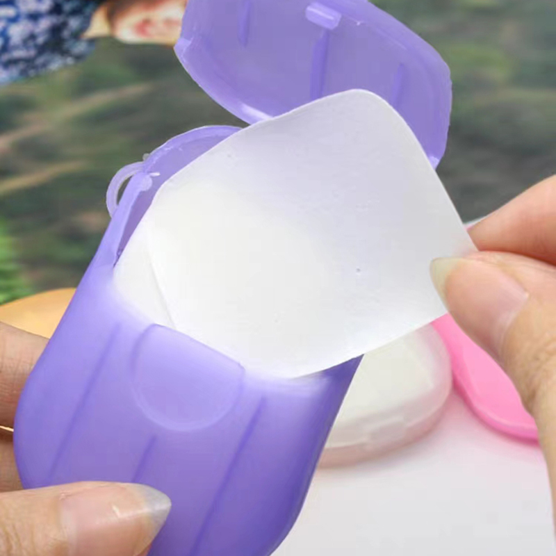 Xà Phòng Giấy Dùng 1 Lần,Tiện Lợi,nhỏ Gọn, Dễ Dàng Bỏ Túi Mang Theo(hộp 20 Miếng)