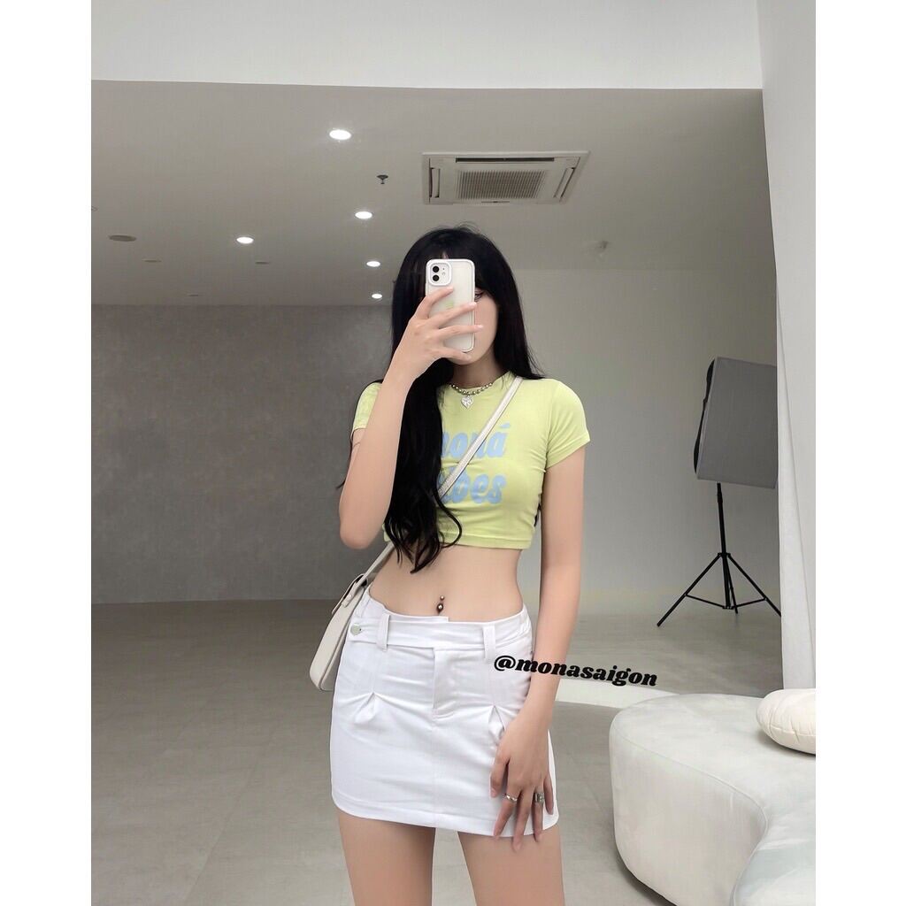 [VOUCHER 12%/149K] Áo croptop thun MONÁ - VIBE
