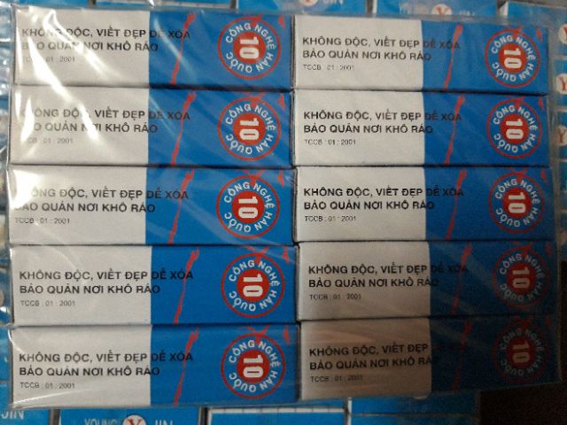 10 hộp Phấn màu Thạch Cao không bụi.(10 viên/hộp)