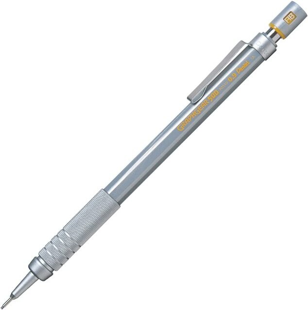 Bút chì kim bấm kỹ thuật cao cấp nhật bản pentel graphgear 500 - ngòi 0.9mm - pg519 - vỏ ngoài inox cao cấp không han gỉ
