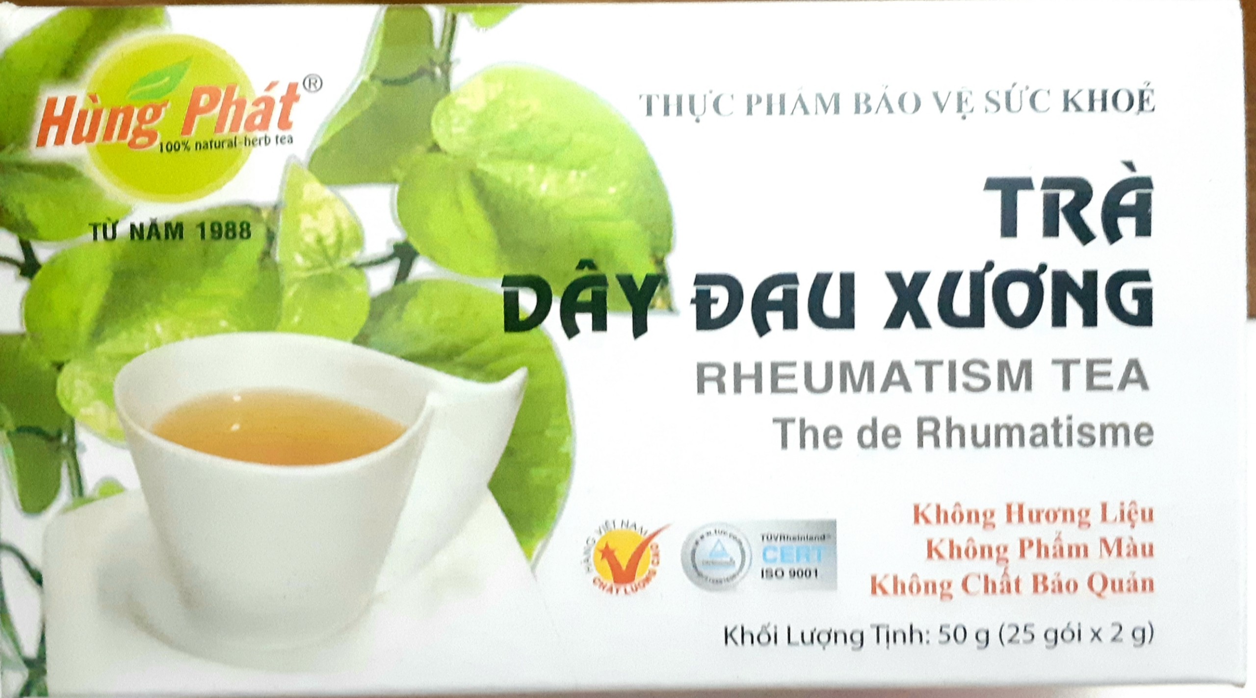 Trà DÂY ĐAU XƯƠNG (25 gói x 2g) - Thương hiệu Hùng Phát
