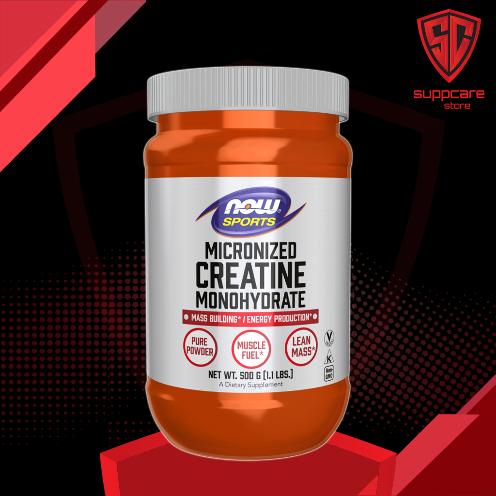 CREATINE | Bột Hỗ Trợ Tăng Cường Cơ Bắp | Now Micronized Creatine Monohydrate Powder [500G]
