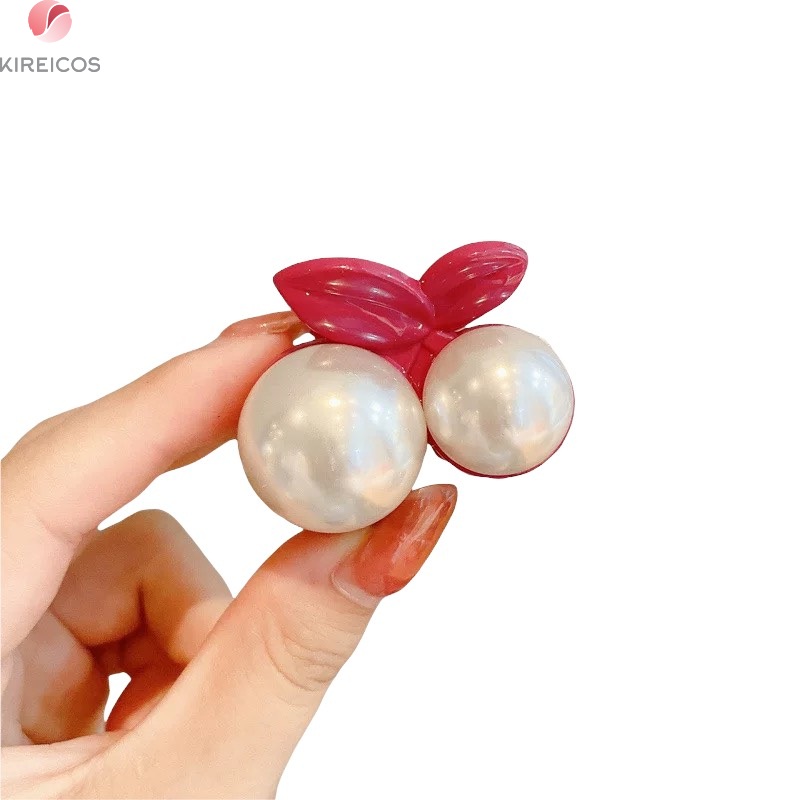 Gấp tóc kẹp tóc nữa đầu trái châu hot trend hàn quốc