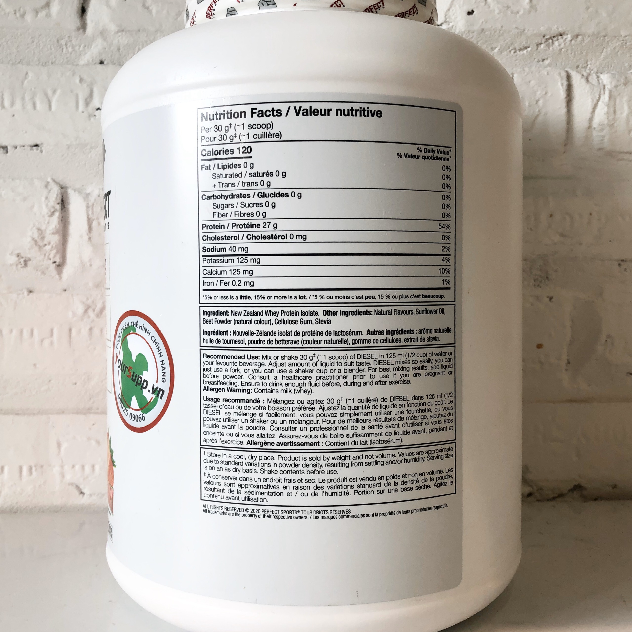 DIESEL NEW ZEALAND WHEY PROTEIN ISOLATE  5lbs FREE SHAKER