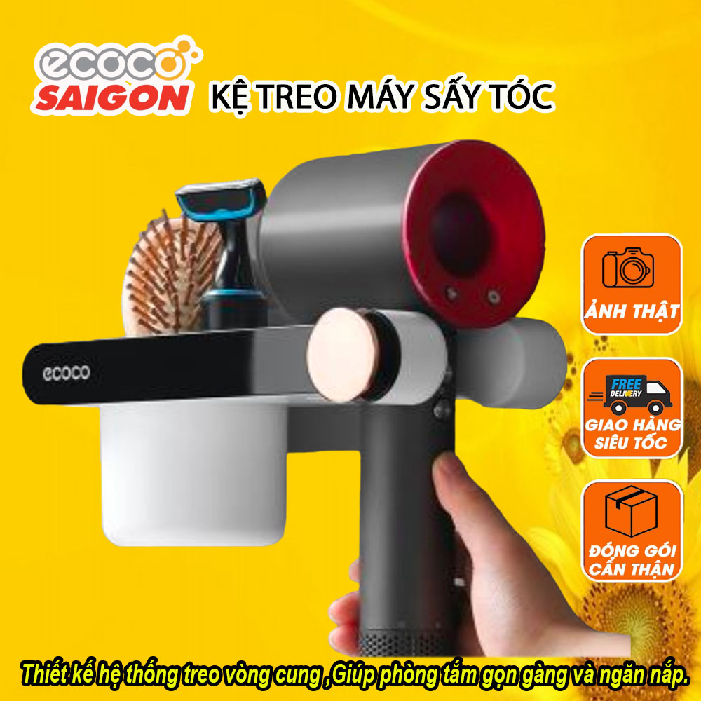 Giá đỡ máy sấy tóc, kệ treo máy sấy, kệ phòng tắm tiện dụng E2208