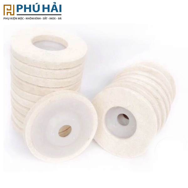 Nỉ đánh bóng trắng - xám (cái)