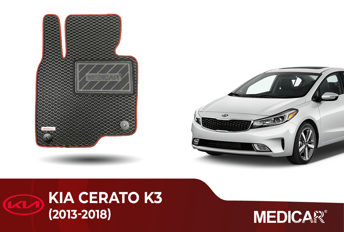 Thảm lót sàn ô tô Medicar xe Kia Cerato K3- chống nước, không mùi