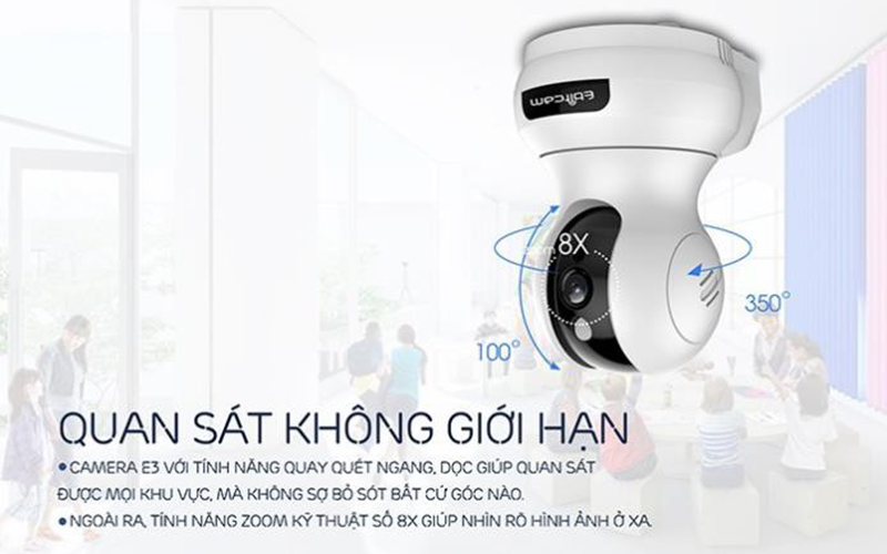 Camera Ebitcam E3 2MP -  Ebitcam E3 không dây dùng trong nhà