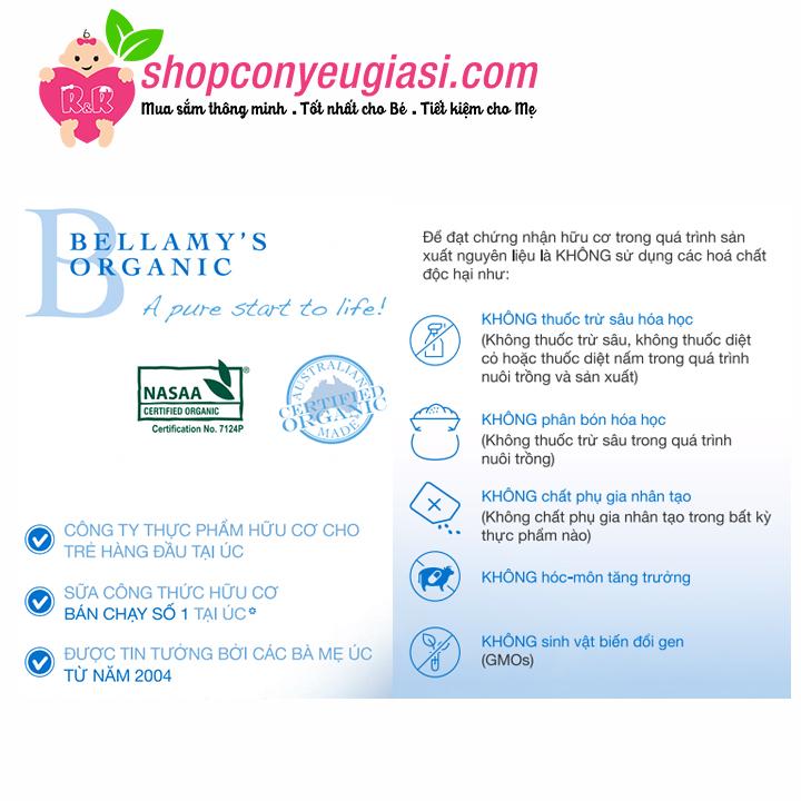[HCM]Sữa Bột Bellamys Organic Công Thức Số 3 - 900g - Mẫu mới