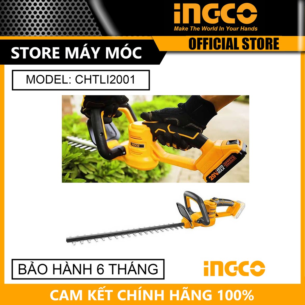 Máy cắt tỉa hàng rào 20v ingco chtli20018 - hàng chính hãng