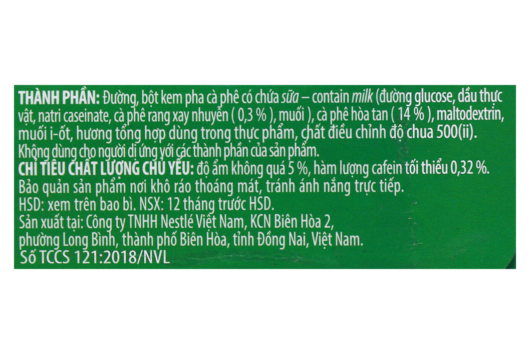 Cà phê sữa NesCafé 3 in 1 đậm vị cà phê 340g