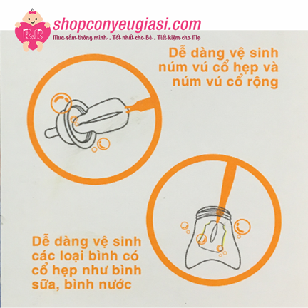 [HCM]Cọ Rửa Bình Sữa Đa Năng Wesser V929