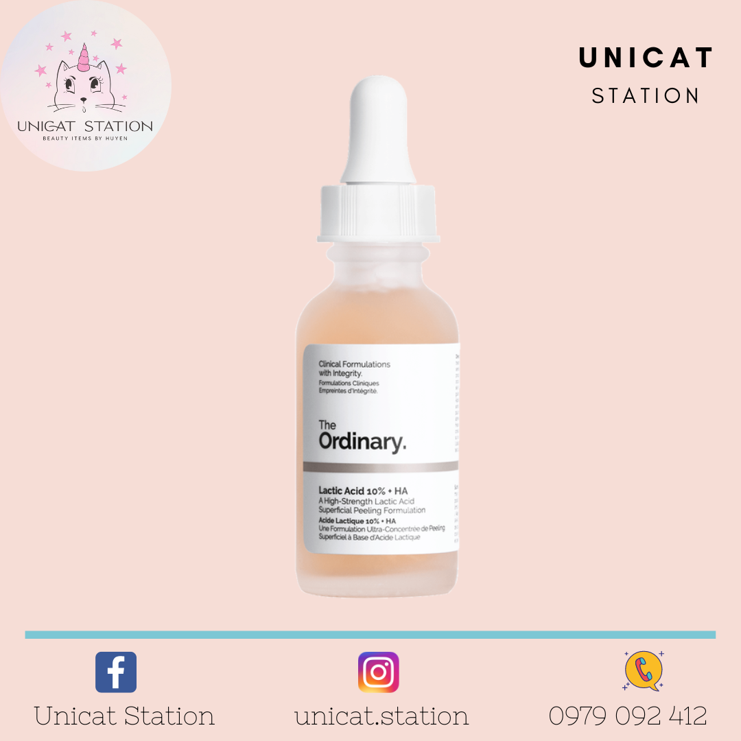 (Bản Mỹ) Serum THE ORDINARY Lactic Acid (AHA) + HA 30ml