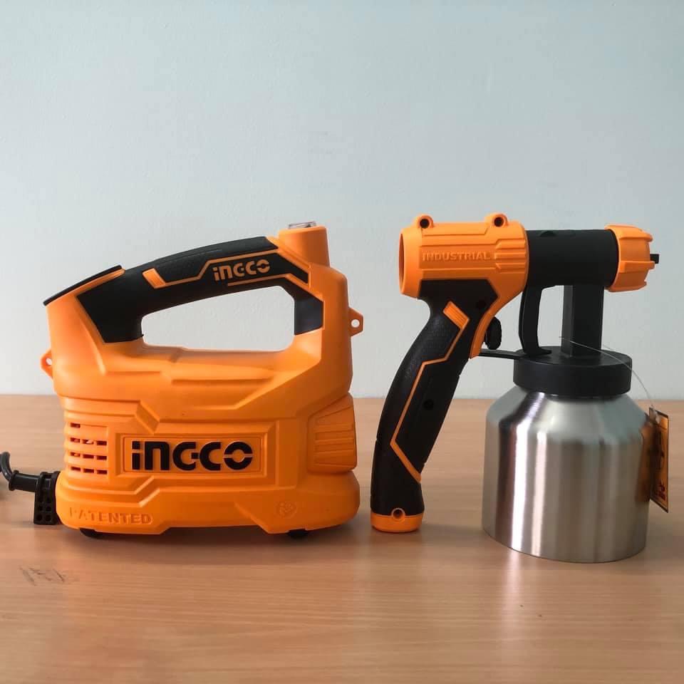 [HCM]MÁY PHUN SƠN DÙNG ĐIỆN 550W INGCO SPG5008-2 ( bình chứa bằng nhôm )