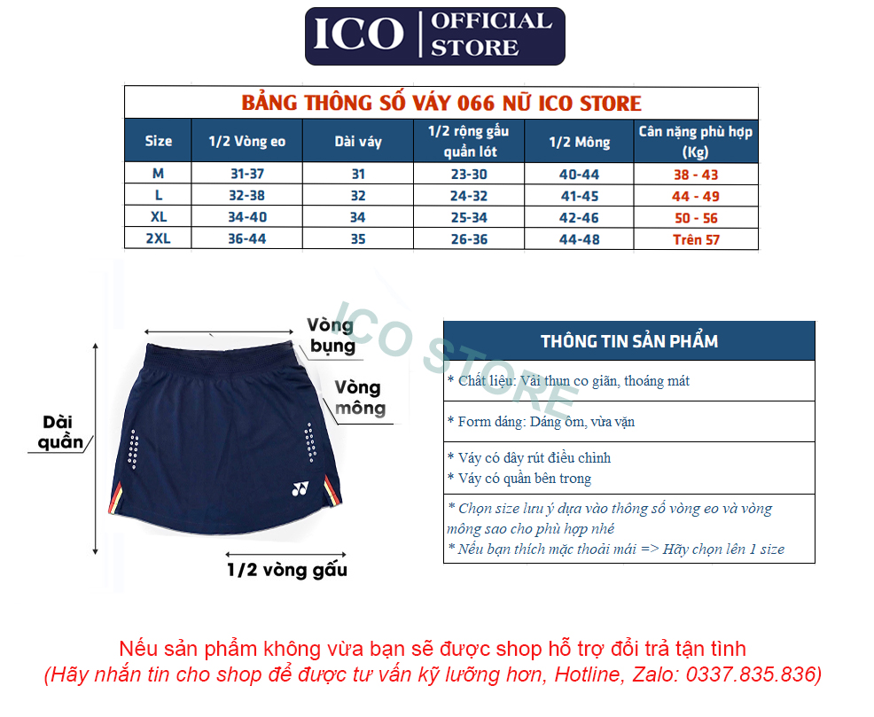 Váy cầu lông, váy thể thao nữ 066