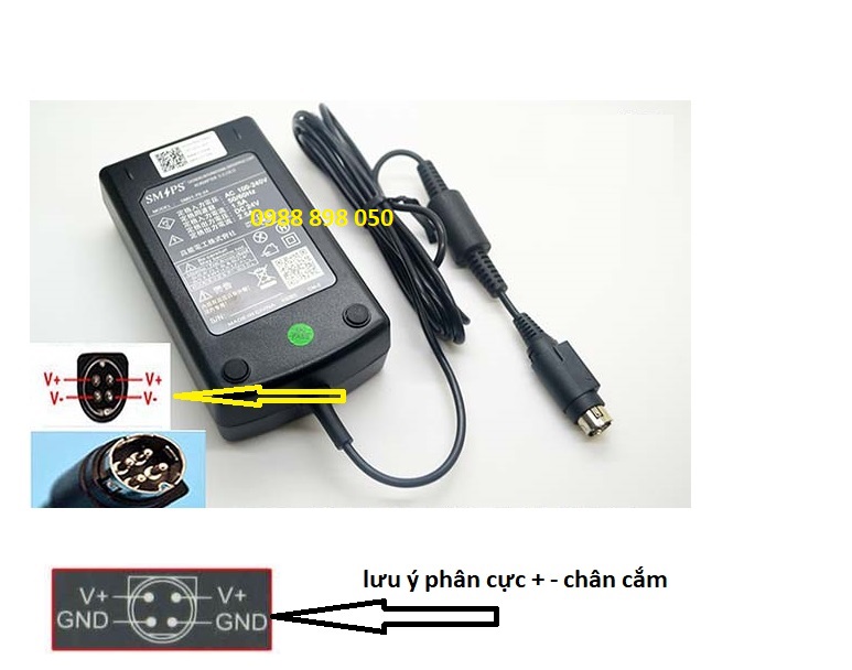 nguồn 24V 5A chân cắm 4 pin