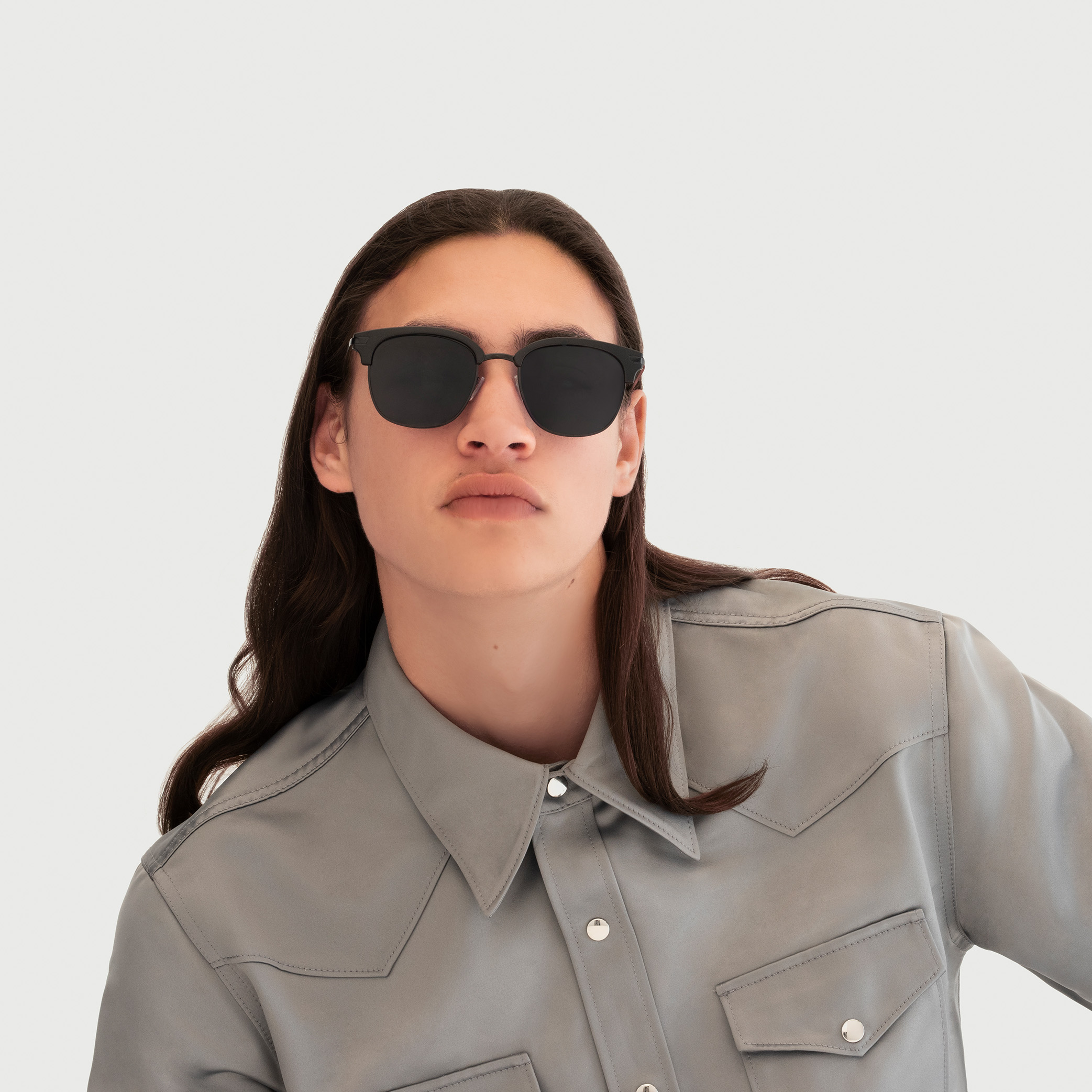 SUNNIES STUDIOS - Kính Mát Gọng Browline Axel Charcoal - 60231-5-5